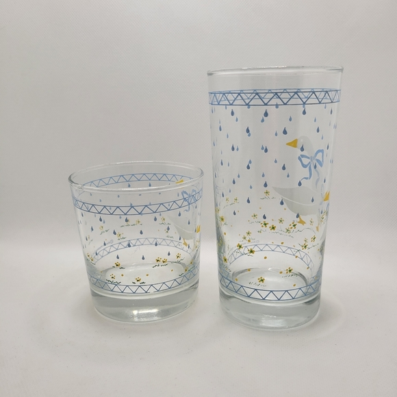 Vintage Anchor Hocking Farm Country Geese Glass Set of 2 Tumblers - Picture 8 of 15